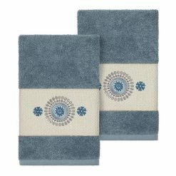 Linum Home Textiles Turkish Cotton Isabelle Embellished Hand Towel Set White -Linum Home Textiles store unnamed file 3219
