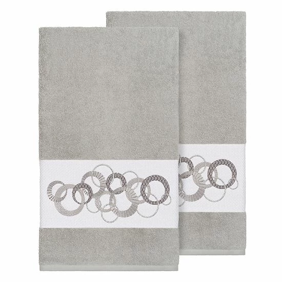 Linum Home Textiles Turkish Cotton Annabelle Embellished Bath Towel Set White Linum Home Textiles Turkish Cotton Annabelle Embellished Bath Towel Set White -Linum Home Textiles store unnamed file 3227