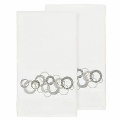 Linum Home Textiles Turkish Cotton Annabelle Embellished Bath Towel Set White 7 Linum Home Textiles Turkish Cotton Annabelle Embellished Bath Towel Set White -Linum Home Textiles store unnamed file 3228