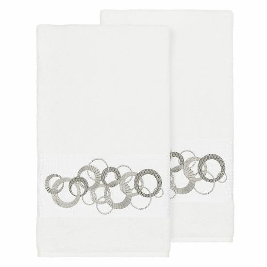 Linum Home Textiles Turkish Cotton Annabelle Embellished Bath Towel Set White Linum Home Textiles Turkish Cotton Annabelle Embellished Bath Towel Set White -Linum Home Textiles store unnamed file 3228