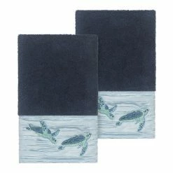 Linum Home Textiles Turkish Cotton Mia Embellished Hand Towel Set Teal -Linum Home Textiles store unnamed file 3252