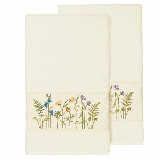 Linum Home Textiles Serenity Embellished Bath Towel Set Tea Rose 4 Linum Home Textiles Serenity Embellished Bath Towel Set Tea Rose - Image 4