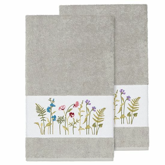 Linum Home Textiles Serenity Embellished Bath Towel Set Tea Rose 6 Linum Home Textiles Serenity Embellished Bath Towel Set Tea Rose - Image 6