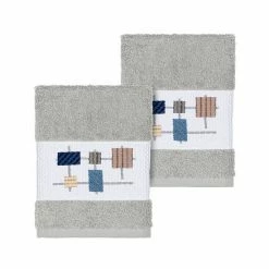 Linum Home Textiles Turkish Cotton Khloe Embellished Washcloth Set Light Gray -Linum Home Textiles store unnamed file 3282