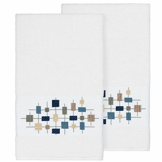 Linum Home Textiles Turkish Cotton Khloe Embellished Bath Towel Set Light Gray 1 Linum Home Textiles Turkish Cotton Khloe Embellished Bath Towel Set Light Gray