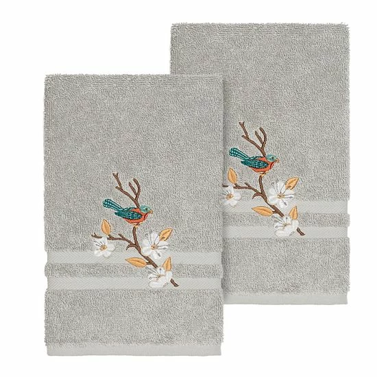 Linum Home Textiles Turkish Cotton Spring Time Embellished Hand Towel Set Blue Linum Home Textiles Turkish Cotton Spring Time Embellished Hand Towel Set Blue -Linum Home Textiles store unnamed file 3307