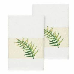 Linum Home Textiles Turkish Cotton Zoe Embellished Hand Towel Set Midnight Blue -Linum Home Textiles store unnamed file 3335