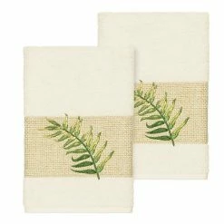 Linum Home Textiles Turkish Cotton Zoe Embellished Hand Towel Set Midnight Blue -Linum Home Textiles store unnamed file 3339