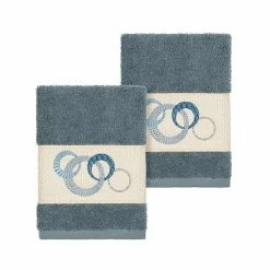 Linum Home Textiles Turkish Cotton Annabelle Embellished Washcloth Set Light Gray -Linum Home Textiles store unnamed file 3348