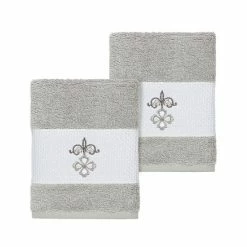 Linum Home Textiles Turkish Cotton Quinn Embellished Washcloth Set Cream -Linum Home Textiles store unnamed file 3371