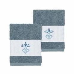 Linum Home Textiles Turkish Cotton Quinn Embellished Washcloth Set Cream -Linum Home Textiles store unnamed file 3374