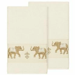 Linum Home Textiles Turkish Cotton Quinn Embellished Bath Towel Set Teal -Linum Home Textiles store unnamed file 3377