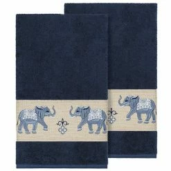 Linum Home Textiles Turkish Cotton Quinn Embellished Bath Towel Set Teal -Linum Home Textiles store unnamed file 3382