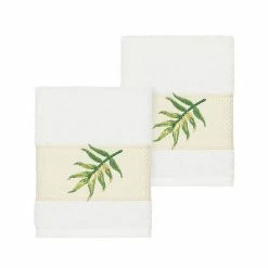 Linum Home Textiles Turkish Cotton Zoe Embellished Washcloth Set Cream -Linum Home Textiles store unnamed file 3387