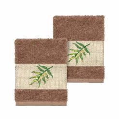 Linum Home Textiles Turkish Cotton Zoe Embellished Washcloth Set Cream -Linum Home Textiles store unnamed file 3389