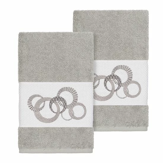 Linum Home Textiles Turkish Cotton Annabelle Embellished Hand Towel Set White Linum Home Textiles Turkish Cotton Annabelle Embellished Hand Towel Set White -Linum Home Textiles store unnamed file 3396