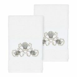 Linum Home Textiles Bella Embellished Hand Towel Tea Rose -Linum Home Textiles store unnamed file 3450