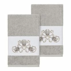 Linum Home Textiles Bella Embellished Hand Towel Tea Rose -Linum Home Textiles store unnamed file 3451