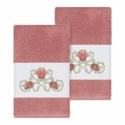 Linum Home Textiles Bella Embellished Hand Towel Tea Rose -Linum Home Textiles store unnamed file 3452