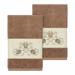 Linum Home Textiles Bella Embellished Hand Towel Tea Rose -Linum Home Textiles store unnamed file 3453
