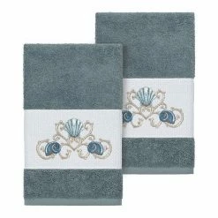 Linum Home Textiles Bella Embellished Hand Towel Tea Rose -Linum Home Textiles store unnamed file 3454