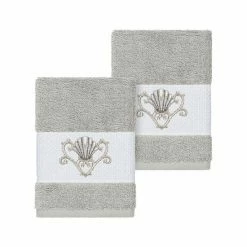 Linum Home Textiles Bella Embellished Washcloth Latte -Linum Home Textiles store unnamed file 3463