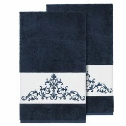 Linum Home Textiles Scarlet Embellished Bath Towel Set White