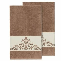 Linum Home Textiles Scarlet Embellished Bath Towel Set White -Linum Home Textiles store unnamed file 3472