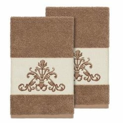 Linum Home Textiles Scarlet Embellished Hand Towel Set Blue -Linum Home Textiles store unnamed file 3478