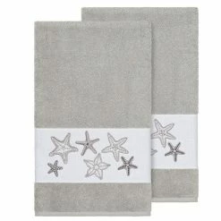 Linum Home Textiles Lydia Embellished Bath Towel Set Light Gray -Linum Home Textiles store unnamed file 3486