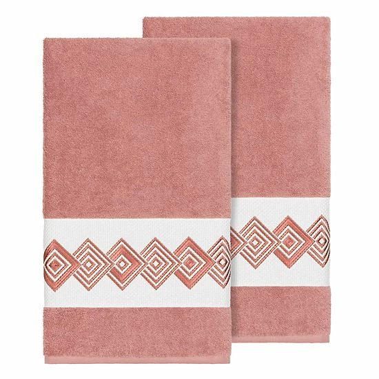 Linum Home Textiles Turkish Cotton Noah Embellished Bath Towel Set Dark Gray 7 Linum Home Textiles Turkish Cotton Noah Embellished Bath Towel Set Dark Gray - Image 7