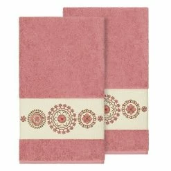 Linum Home Textiles Turkish Cotton Isabelle Embellished Bath Towel Set Midnight Blue -Linum Home Textiles store unnamed file 3548