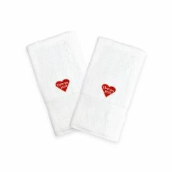 Linum Home Textiles "I Love You Mom" Embroidered 2-pack Hand Towels Melange -Linum Home Textiles store unnamed file 3568