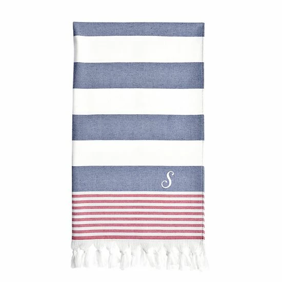 Linum Home Textiles Turkish Cotton Patriotic Personalized Pestemal Beach Towel 6 Linum Home Textiles Turkish Cotton Patriotic Personalized Pestemal Beach Towel - Image 6