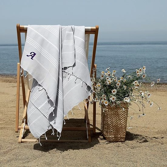 Linum Home Textiles Turkish Cotton Lucky Personalized Pestemal Beach Towel 2 Linum Home Textiles Turkish Cotton Lucky Personalized Pestemal Beach Towel - Image 2