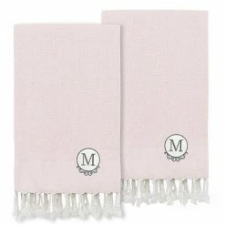 Linum Home Textiles Turkish Cotton Personalized Fun In Paradise Pestemal 2-pack Hand Towel Set