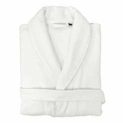 Linum Home Textiles Unisex Waffle Weave Terry Bathrobe