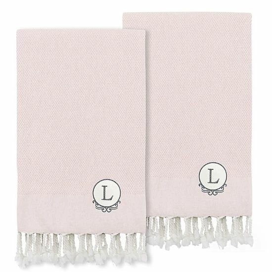 Linum Home Textiles Turkish Cotton Personalized Fun In Paradise Pestemal 2-pack Hand Towel Set 9 Linum Home Textiles Turkish Cotton Personalized Fun In Paradise Pestemal 2-pack Hand Towel Set - Image 9