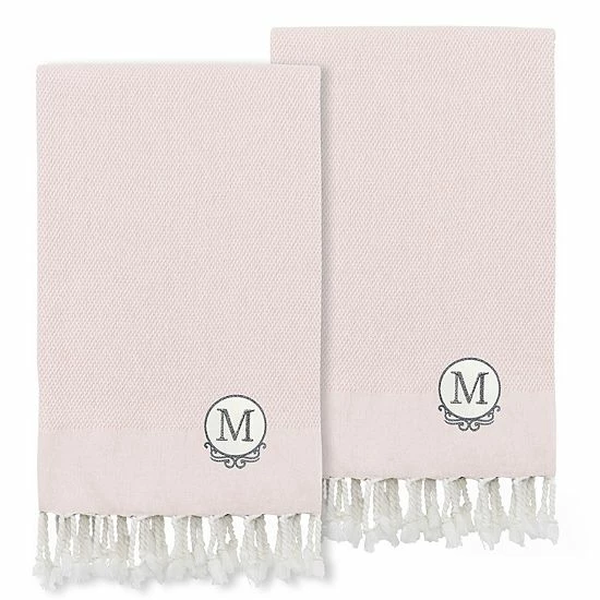 Linum Home Textiles Turkish Cotton Personalized Fun In Paradise Pestemal 2-pack Hand Towel Set 13 Linum Home Textiles Turkish Cotton Personalized Fun In Paradise Pestemal 2-pack Hand Towel Set - Image 13