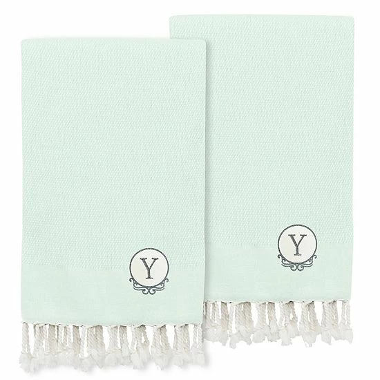 Linum Home Textiles Turkish Cotton Personalized Fun In Paradise Pestemal 2-pack Hand Towel Set 10 Linum Home Textiles Turkish Cotton Personalized Fun In Paradise Pestemal 2-pack Hand Towel Set - Image 10
