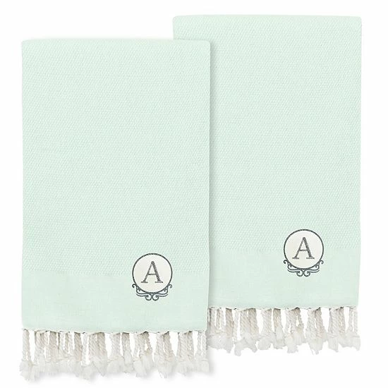Linum Home Textiles Turkish Cotton Personalized Fun In Paradise Pestemal 2-pack Hand Towel Set 11 Linum Home Textiles Turkish Cotton Personalized Fun In Paradise Pestemal 2-pack Hand Towel Set - Image 11