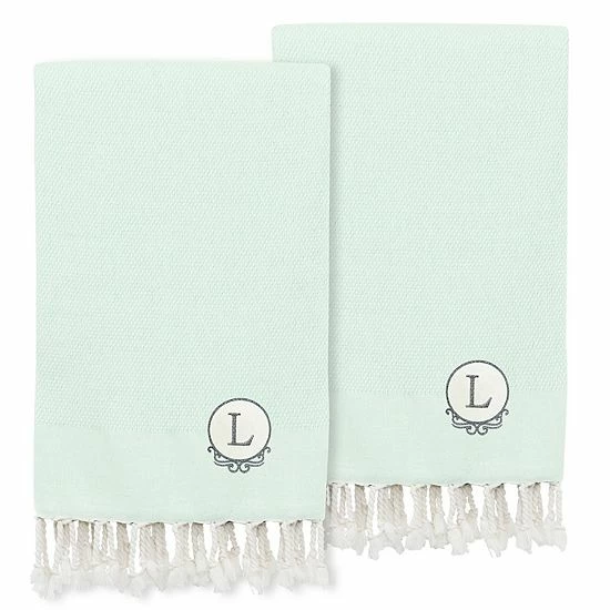 Linum Home Textiles Turkish Cotton Personalized Fun In Paradise Pestemal 2-pack Hand Towel Set 13 Linum Home Textiles Turkish Cotton Personalized Fun In Paradise Pestemal 2-pack Hand Towel Set - Image 13