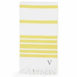 Linum Home Textiles Turkish Cotton Herringbone Personalized Pestemal Beach Towel