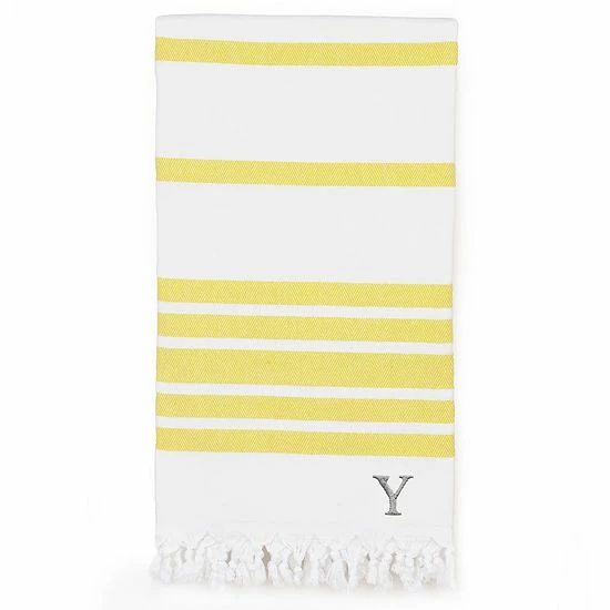 Linum Home Textiles Turkish Cotton Herringbone Personalized Pestemal Beach Towel 6 Linum Home Textiles Turkish Cotton Herringbone Personalized Pestemal Beach Towel - Image 6
