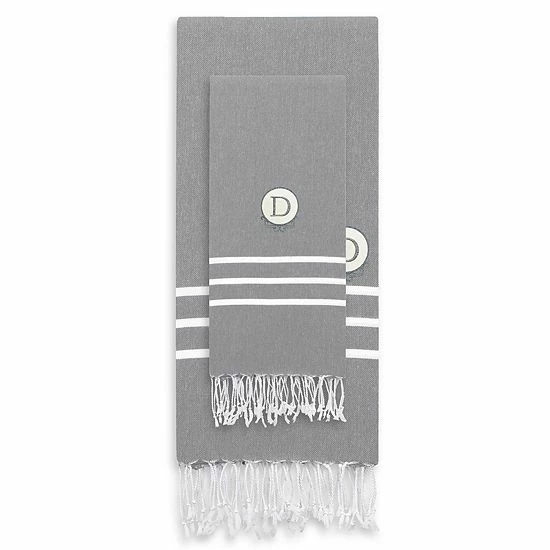Linum Home Textiles Turkish Cotton Personalized Alara Pestemal Beach And Hand Towel Set 13 Linum Home Textiles Turkish Cotton Personalized Alara Pestemal Beach And Hand Towel Set - Image 13