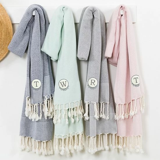 Linum Home Textiles Turkish Cotton Personalized Fun In Paradise Pestemal Beach Towel 6 Linum Home Textiles Turkish Cotton Personalized Fun In Paradise Pestemal Beach Towel - Image 6