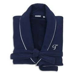 Linum Home Textiles Turkish Cotton Satin Piped Trim Waffle Terry Navy Bathrobe 12 Linum Home Textiles Turkish Cotton Satin Piped Trim Waffle Terry Navy Bathrobe -Linum Home Textiles store unnamed file 385