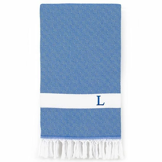 Linum Home Textiles Turkish Cotton Diamond Personalized Pestemal Beach Towel 4 Linum Home Textiles Turkish Cotton Diamond Personalized Pestemal Beach Towel - Image 4