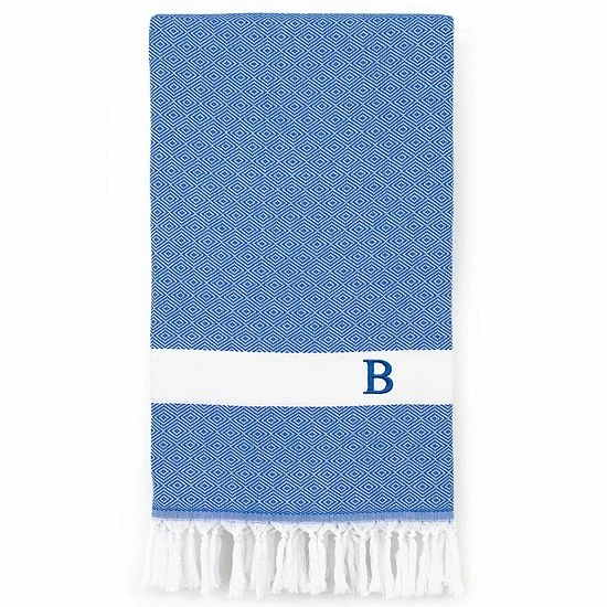 Linum Home Textiles Turkish Cotton Diamond Personalized Pestemal Beach Towel 9 Linum Home Textiles Turkish Cotton Diamond Personalized Pestemal Beach Towel - Image 9