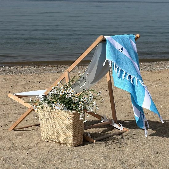 Linum Home Textiles Turkish Cotton Diamond Personalized Pestemal Beach Towel 2 Linum Home Textiles Turkish Cotton Diamond Personalized Pestemal Beach Towel - Image 2